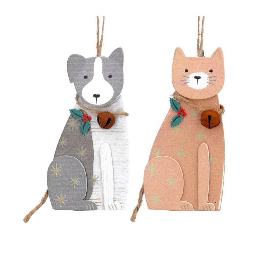New England Style | Wood Decorations | Cat & Dog