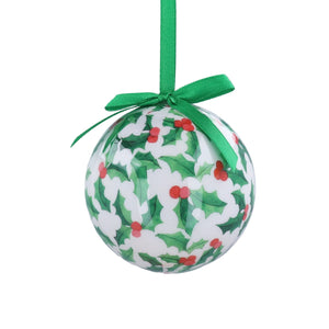 Holly Ball W Ribbon