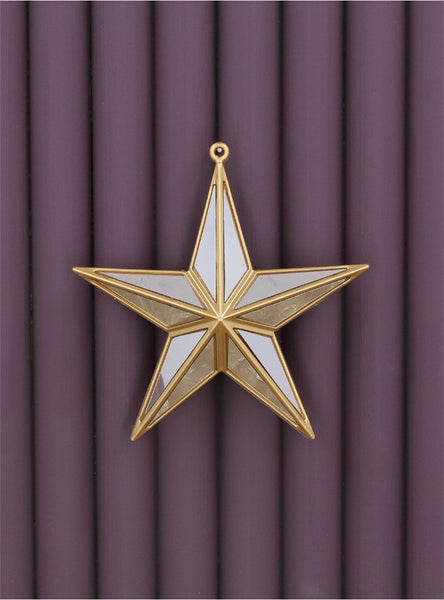 Gold Acrylic/Silver 5-Point Mirror Star