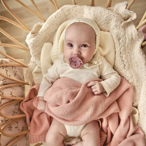 Luxury Cotton Baby Blanket Blush Pink