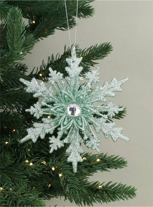 Pale Green Sparkling Acrylic Layered Star Decoration