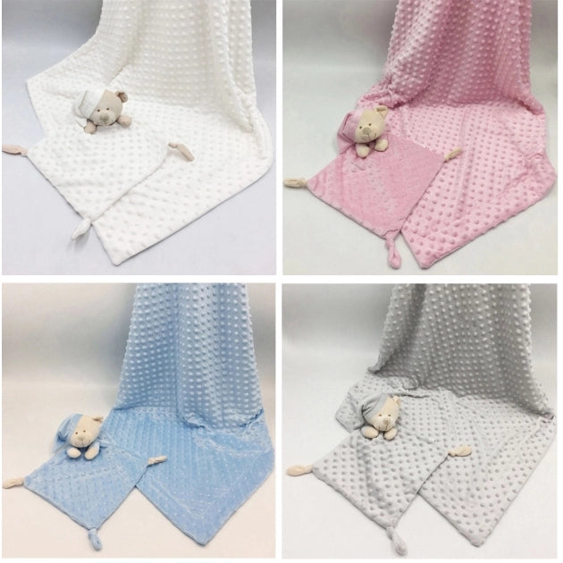 Teddy & Luxury Blanket Set | White