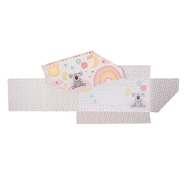 Gift Voucher Envelope | New Baby | Koala Rainbow Rose