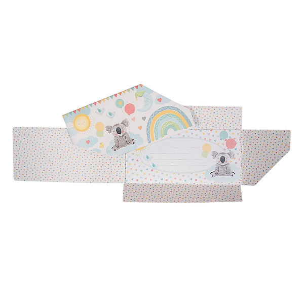 Gift Voucher Envelope | New Baby | Koala Rainbow Blue