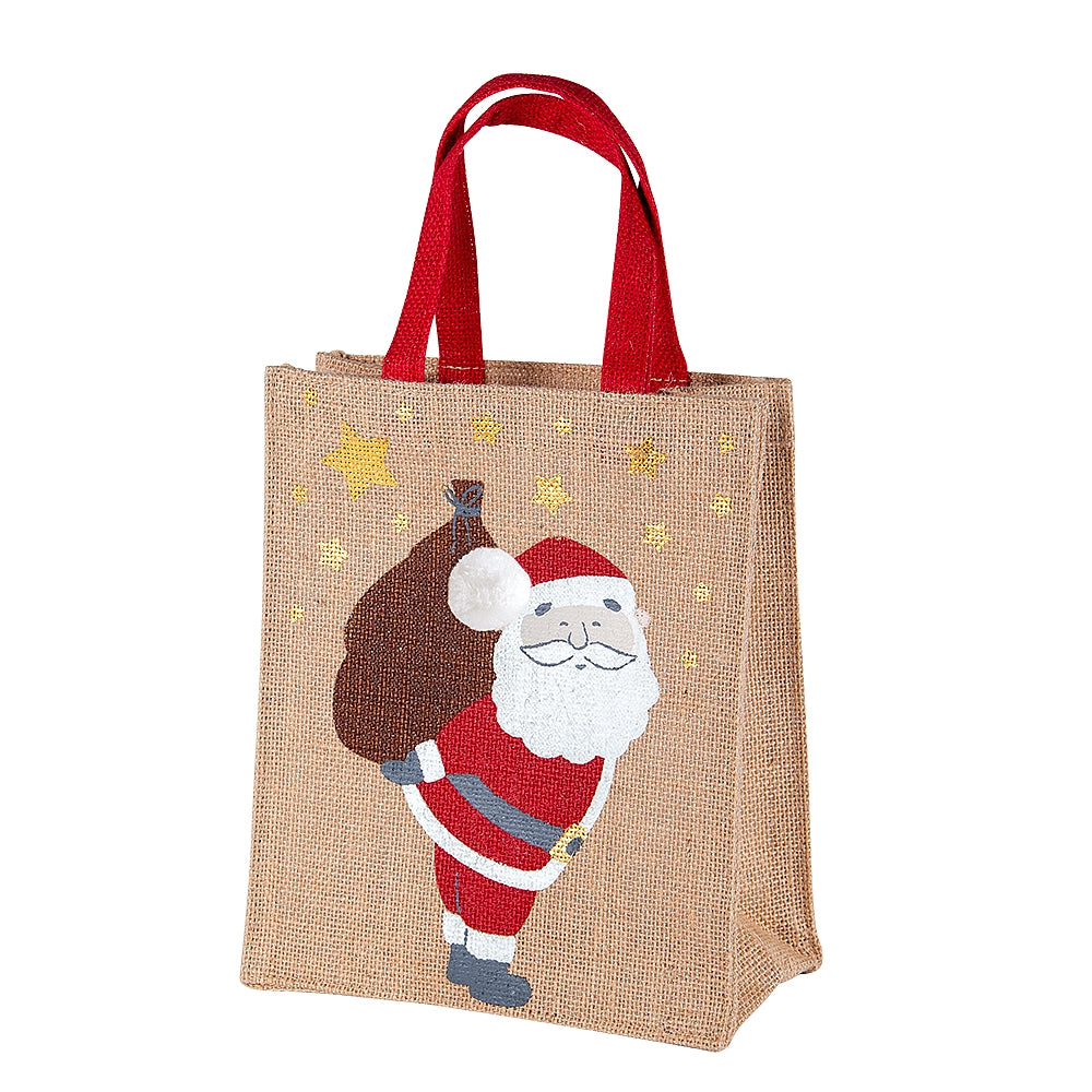 Jute Bag | Christmas Santa | 20x24cm