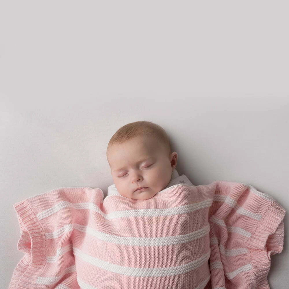 Pink & White Stripes Blanket