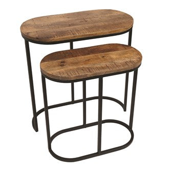 Mango Wood Nest of Tables Set of 2