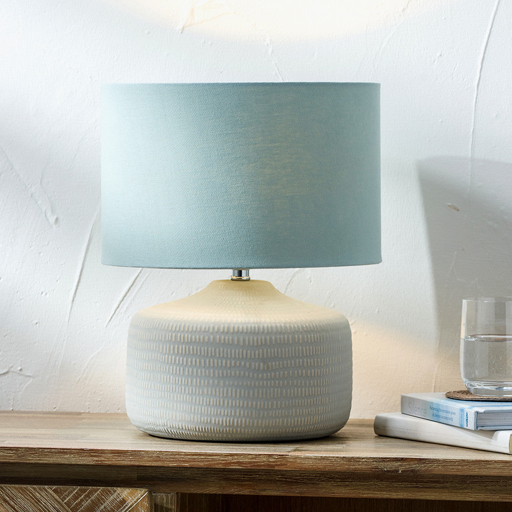 Kai Duck Egg Textured Ceramic Table Lamp
