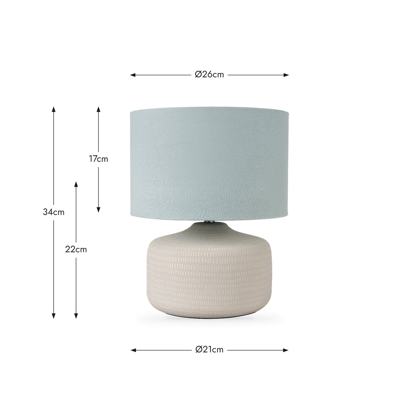 Kai Duck Egg Textured Ceramic Table Lamp