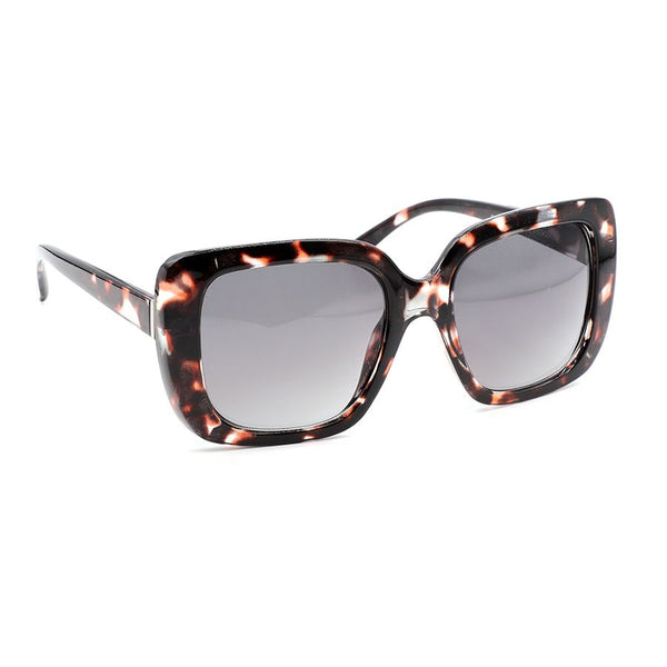 BOLD TORTOISESHELL LARGE SQUARE FRAME SUNGLASSES