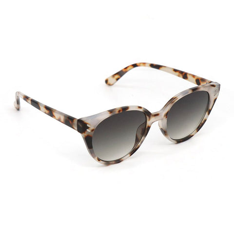 PALE TORTOISESHELL CAT EYE FRAME SUNGLASSES