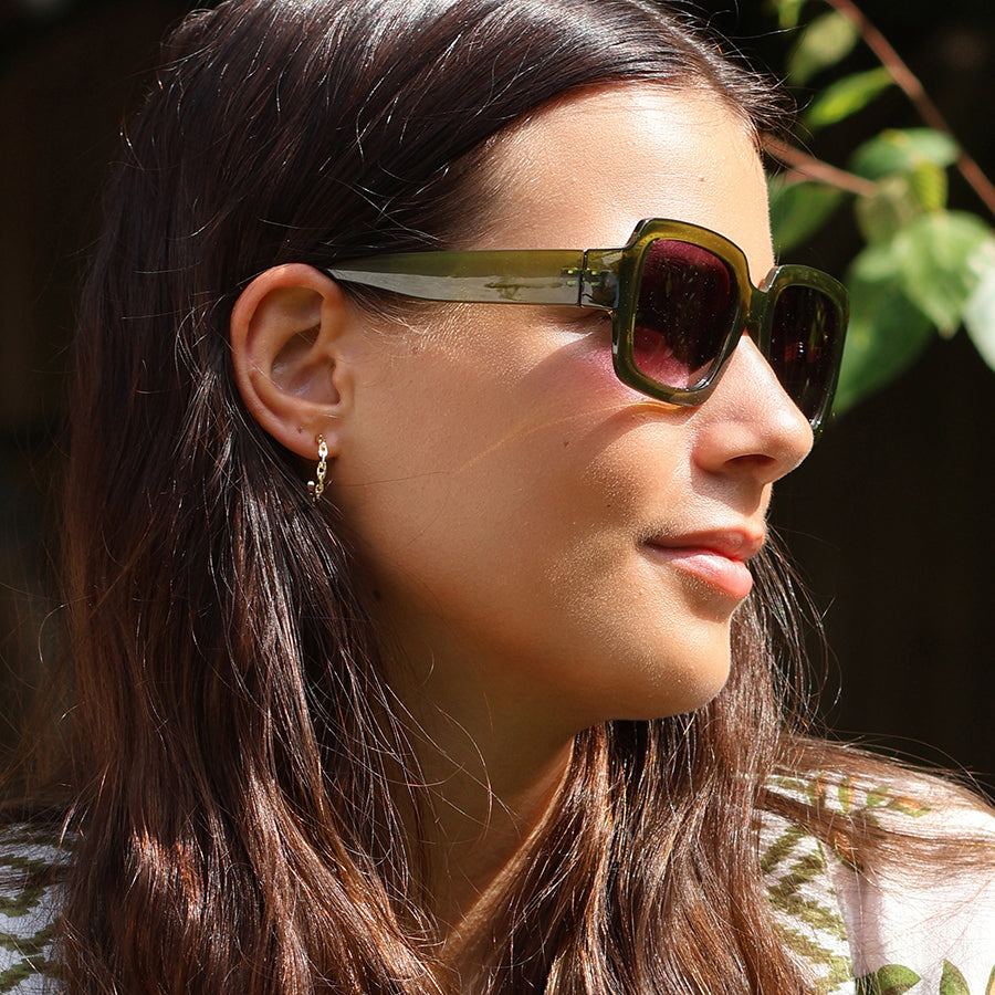 Olive Frame Recycled Sunglasses