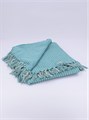 Duck Egg Blue Woven Stab Stitch Throw