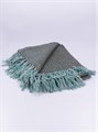 Teal & Brown Retro Woven Cotton Throw