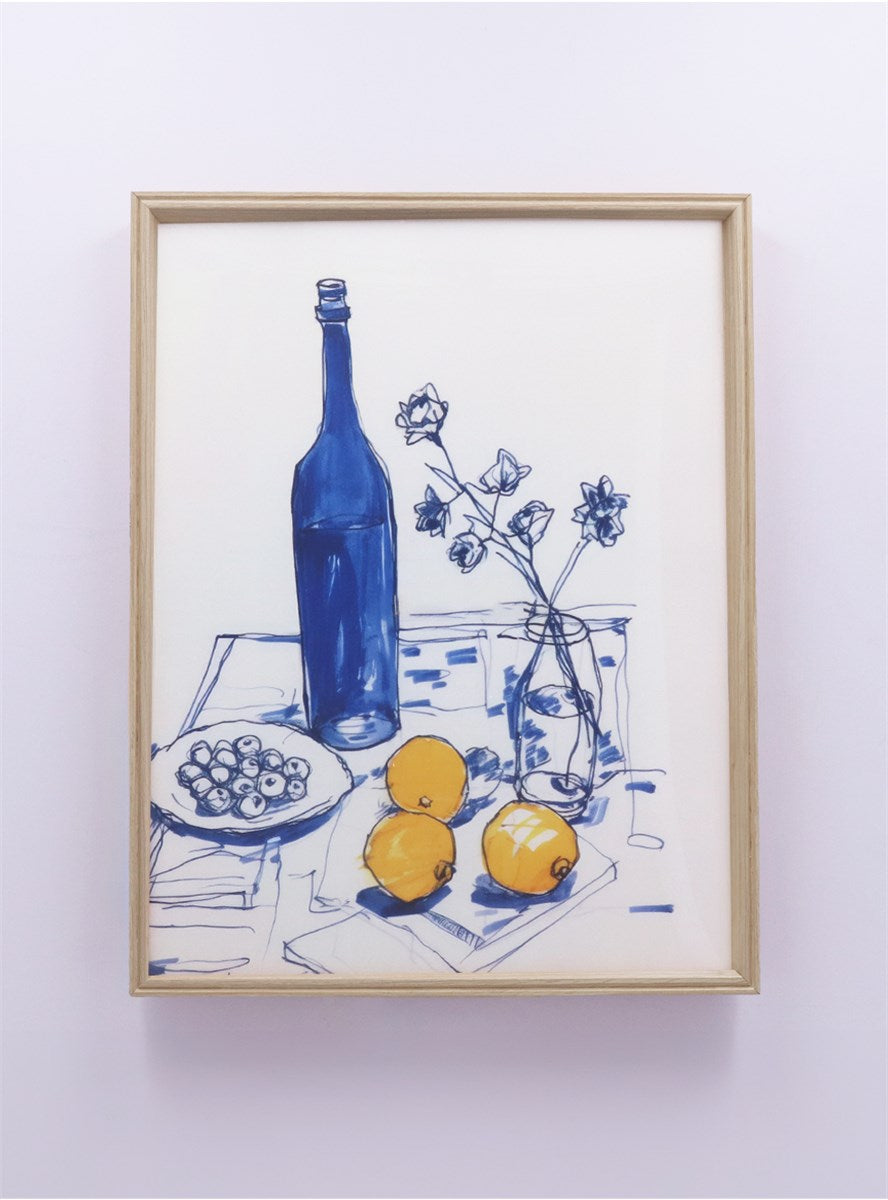 Framed Print | Ink Drawings With Lemons