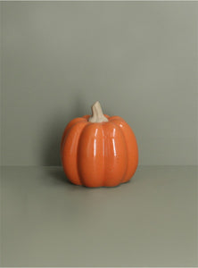 Orange Earthenware Pumpkin Ornament Sml