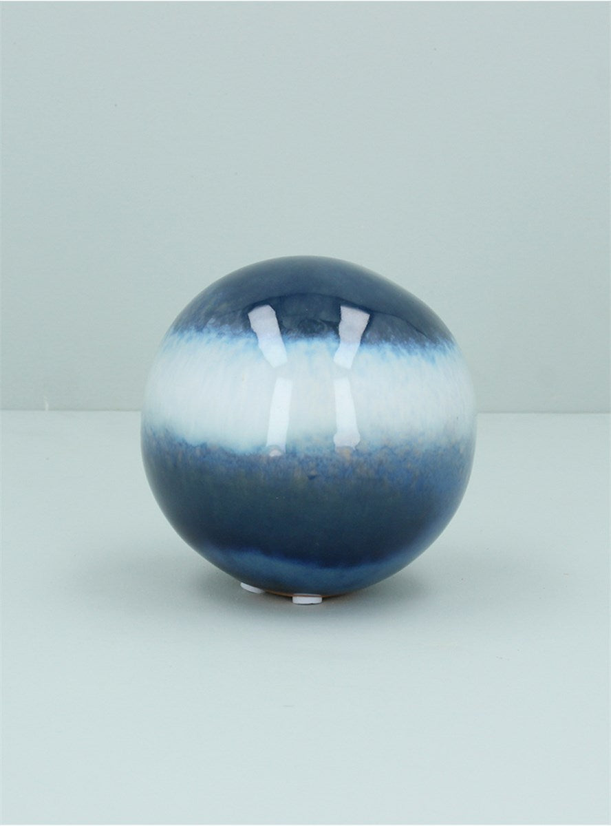 Blue Ombre Ceramic Ball Ornament