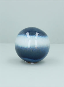 Blue Ombre Ceramic Ball Ornament