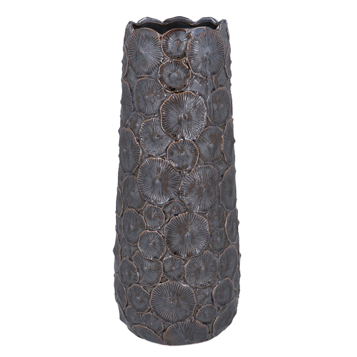 Decorative Vase | Brown Metallic Mushroom | Large