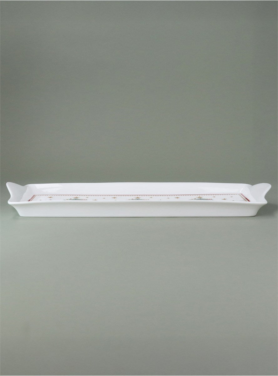 Nostalgia Santa/Tree New Bone China Rectangular Tray