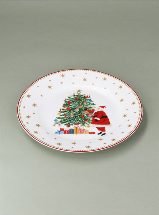 Nostalgia Santa/Tree New Bone China Small Plate