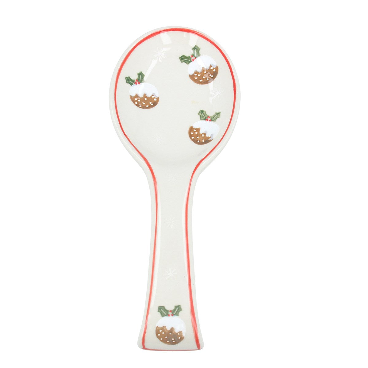 Christmas Puddings Stoneware Spoon Rest