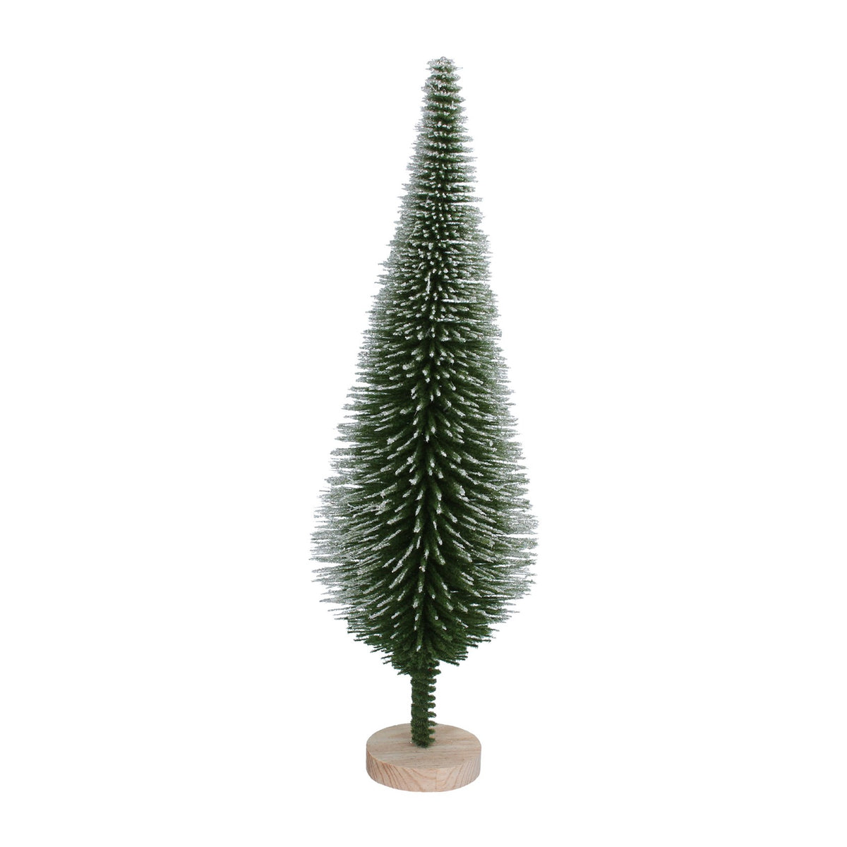 Green/White Bristle Conifer Ornament Large