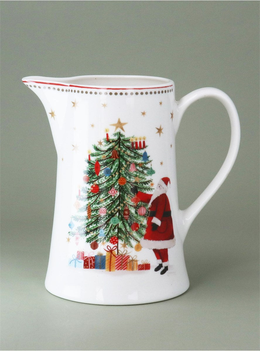 Nostalgia Santa & Tree New Bone China Jug Med