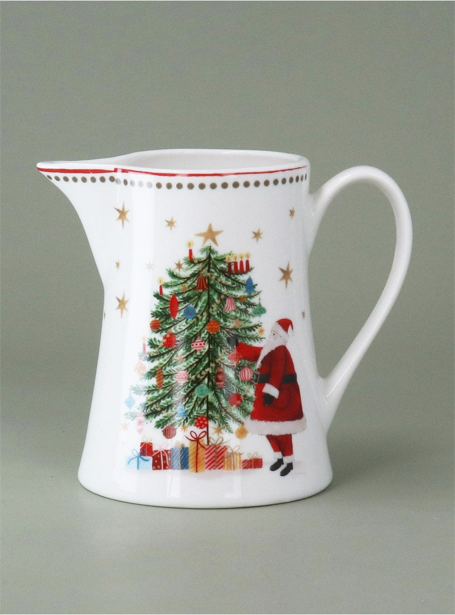Nostalgia Santa & Tree New Bone China Jug Small