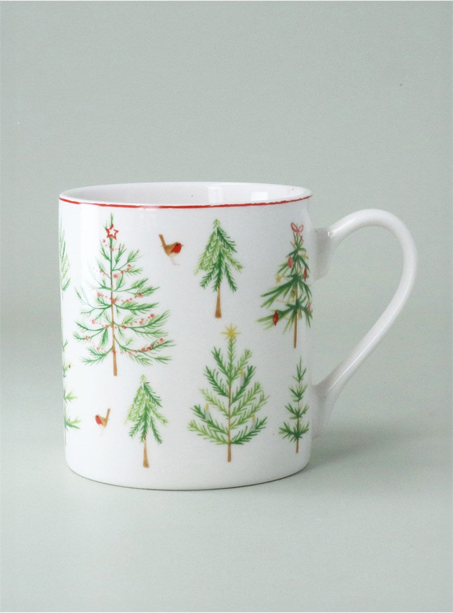 Christmas Trees New Bone China Mug