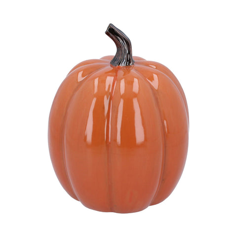 Orange Earthenware Pumpkin | Ceramic Ornament | Extra Large