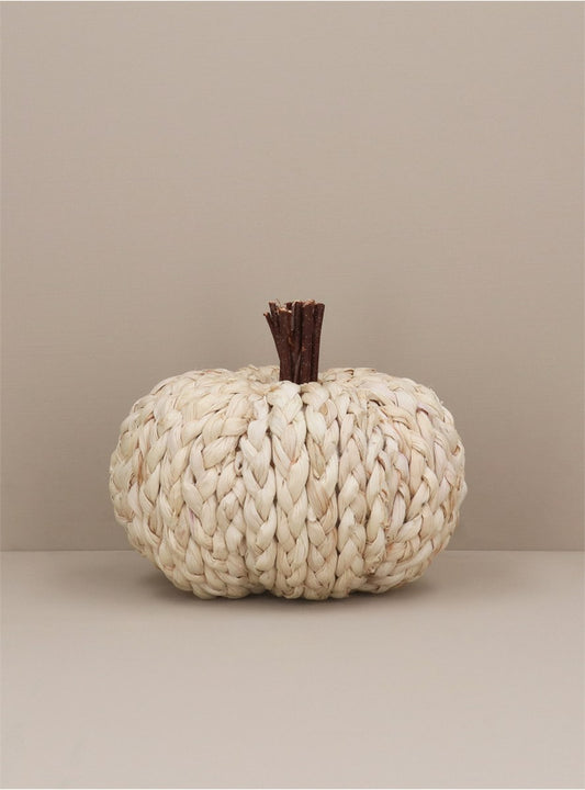Natural Cornhusk Pumpkin Orn Sml