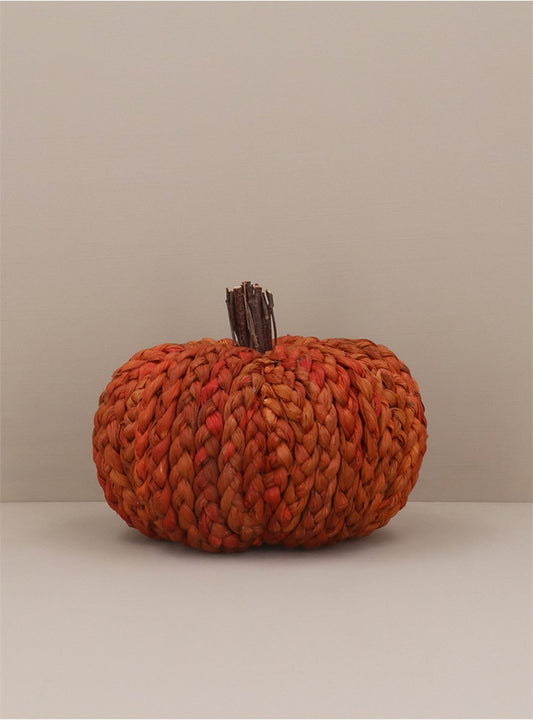 Orange Cornhusk Pumpkin Orn Sml