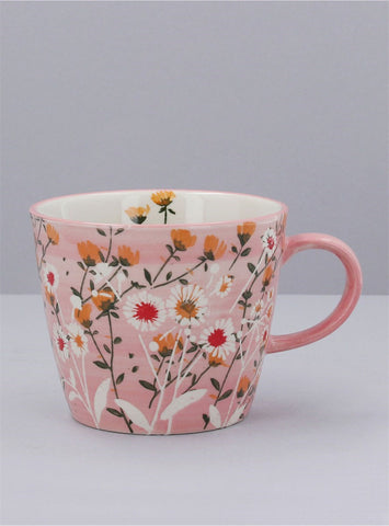 Pink Wild Daisy Ceramic Mug