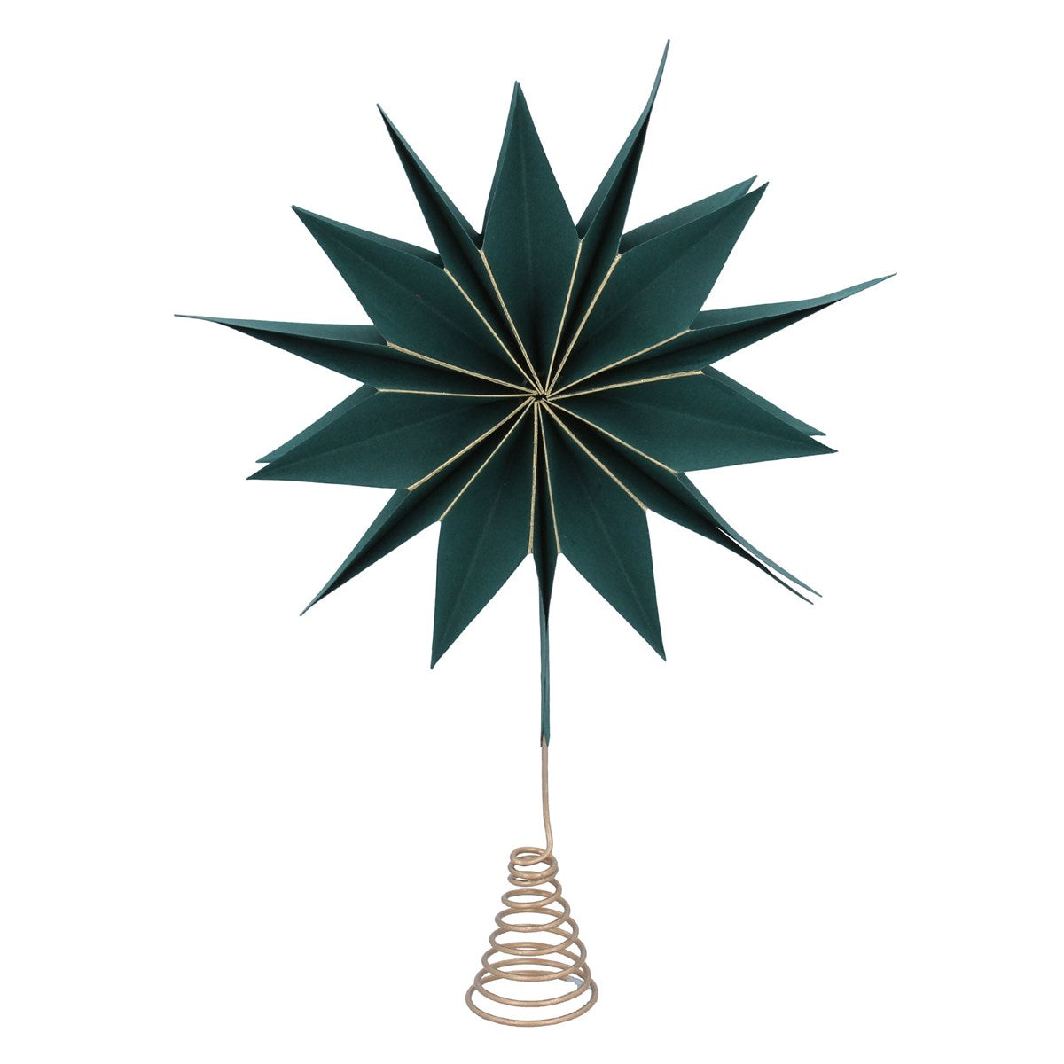 Green paper/wire tree top star