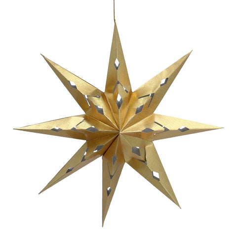 Gold paper Bethlehem star dec