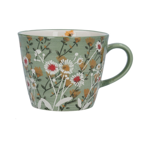 Green Wild Daisy | Stoneware Mug