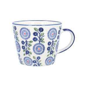 Navy Bellis Daisy Stoneware Mug