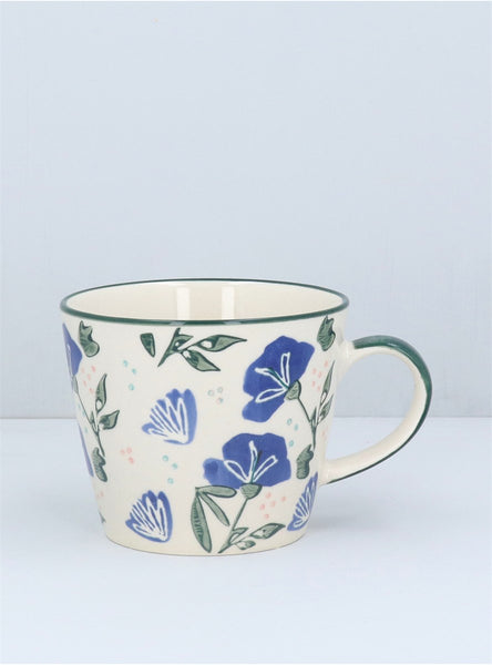 Navy Sweetpea | Stoneware Mug