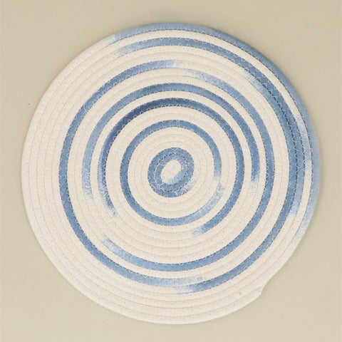 Blue & White Ombre Rope Round Placemat