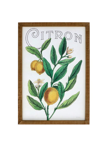 Lemon Citron | Wood Wall Plaque