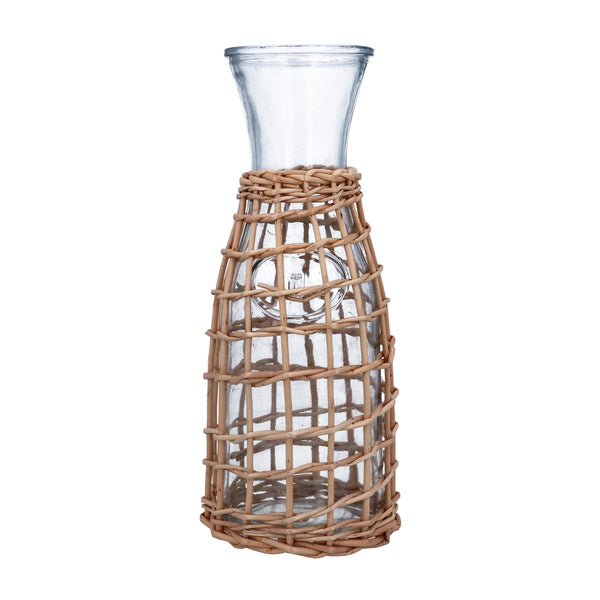 Glass & Rattan Carafe