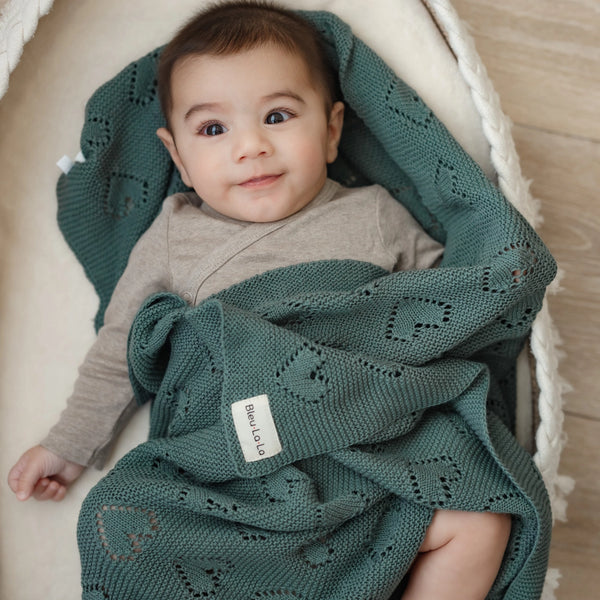 Luxury Cotton Swaddle Baby Blanket Sage