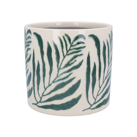 Green Branch Ceramic Pot Cover | Med