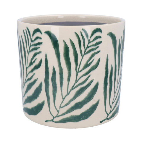Green Branch Ceramic Pot Cover | Lrg