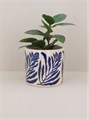 Blue Branch Stoneware Pot Cover Med