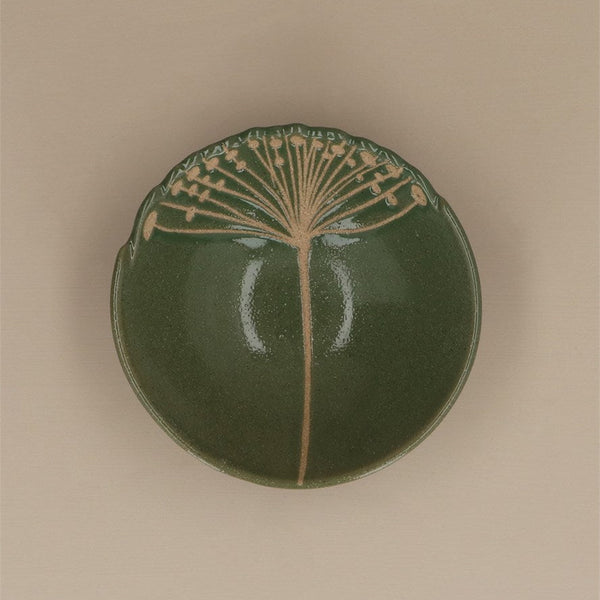 Stoneware Bowl | Seed Head | Green