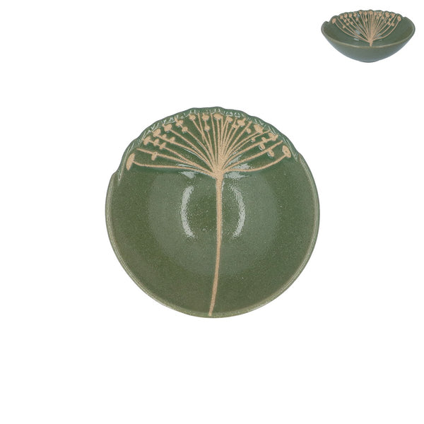 Stoneware Bowl | Seed Head | Green