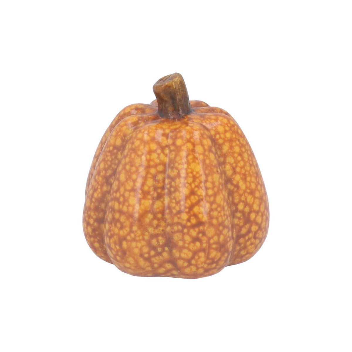 Ochre Speckle Ceramic Pumpkin Orn Mini