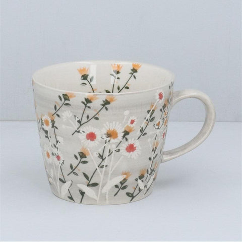 Light Grey Wild Daisy | Stoneware Mug